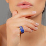 Royal Blue Finomporcelán Gyűrű