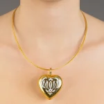 Aranyozott Barokk Szív medál