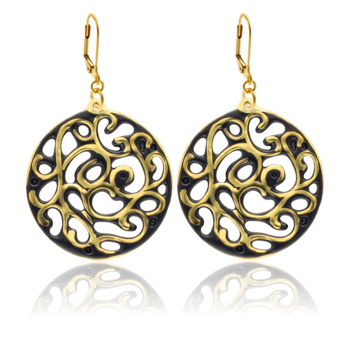 Aero Fekete&Arany Finomporcelán Fülbevaló (40mm) Aero Fekete&Arany Finomporcelán Fülbevaló (40mm)