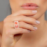 Red Lotus Finomporcelán Gyűrű