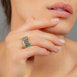 Mentazöld Szecessziós gyűrű