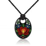 Tradicionális Fekete Matyó kicsi medál