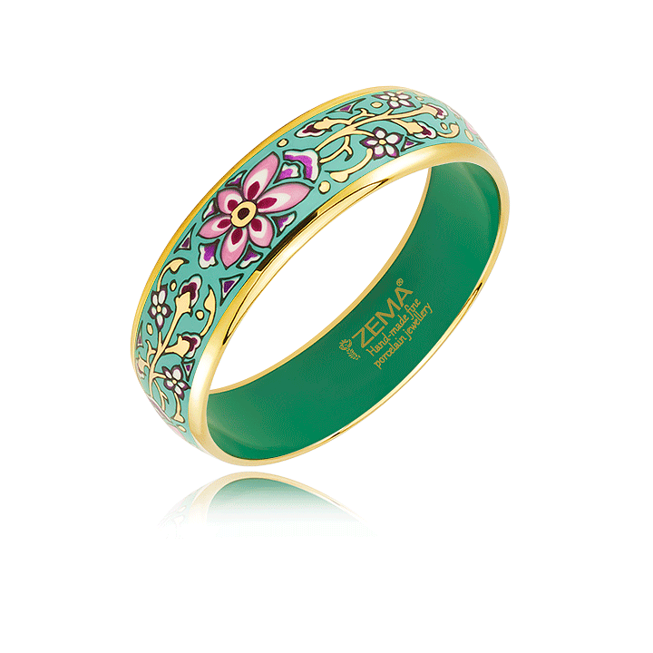 Zöld Szecessziós Finomporcelán Karperec Zöld Szecessziós Finomporcelán Karperec