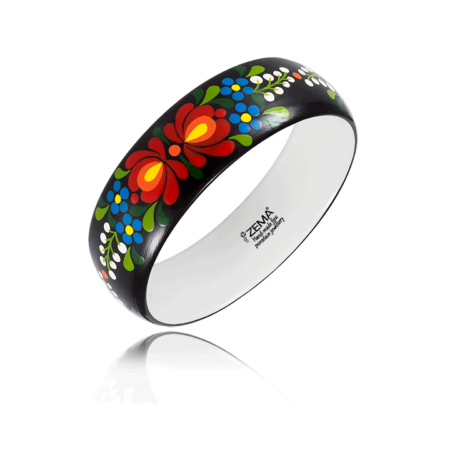 Tradicionális Fekete Matyó Széles Karperec