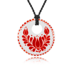 Red Lotus Finomporcelán Medál