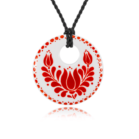 Red Lotus Finomporcelán Medál