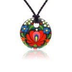 Tradicionális Fekete Matyó Finomporcelán medál