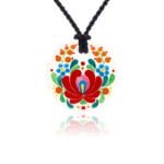 Tradicionális Fehér Matyó medál