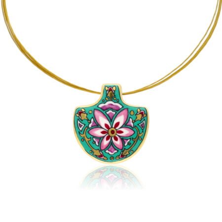 Zöld Szecessziós Finomporcelán Medál