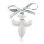 Jemná porcelánová platinová dekorácia na vianočný stromček