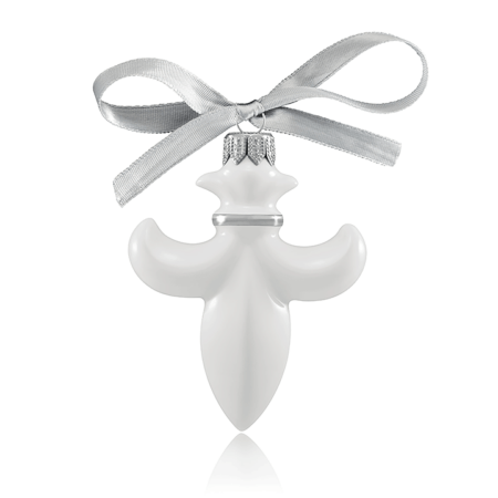 Jemná porcelánová platinová dekorácia na vianočný stromček