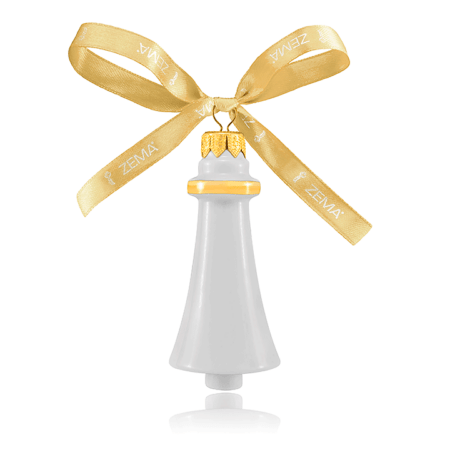Jemná porcelánová ozdoba na vianočný stromček Golded Bell