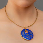 Barokk Kék Finomporcelán Medál