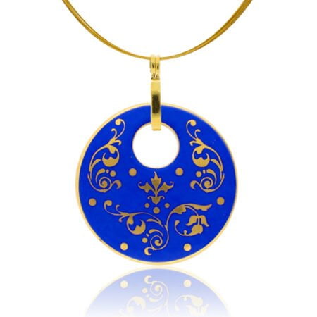 Barokk Kék Finomporcelán Medál