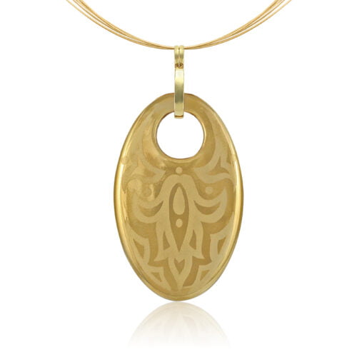 Arany Ovális medál orvosi fém nyakpánttal