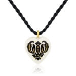 Barokk Szív finomporcelán medál