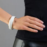 Fehér&Arany Minimal Finomporcelán karperec