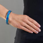 ZEMA Sivatag Aranya Vékony Kék Karperec