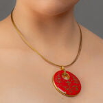 Barokk Piros Finomporcelán Medál