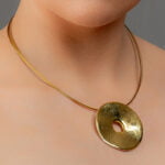 Simple Arany Finomporcelán Kerek Medál