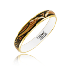 Art Deco červený jemný porcelánový náramok