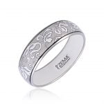 Barokk Platina Szőlőleveles Finomporcelán Karperec