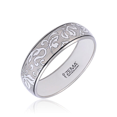 Barokk Platina Szőlőleveles Finomporcelán Karperec