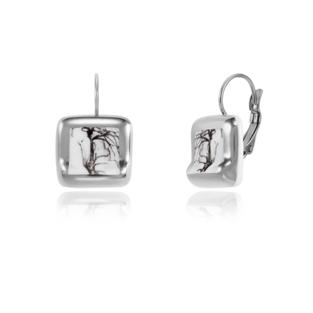 Csontváry Finomporcelán Platina Akasztós fülbevaló