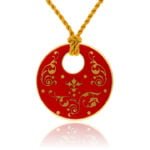 Barokk Piros Finomporcelán Medál