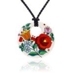 Tradicionális Kalocsai Mintás Kerek Medál