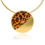 Leopárd Mintás Finomporcelán Medál (Nagy)