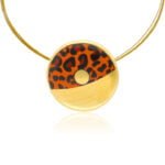 Leopárd Mintás Finomporcelán Medál