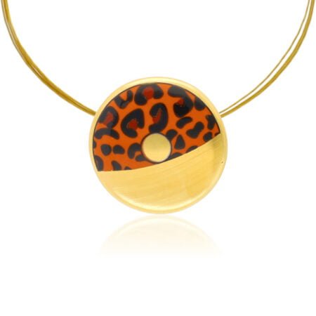Leopárd Mintás Finomporcelán Medál