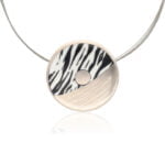 Zebra Mintás Finomporcelán Medál