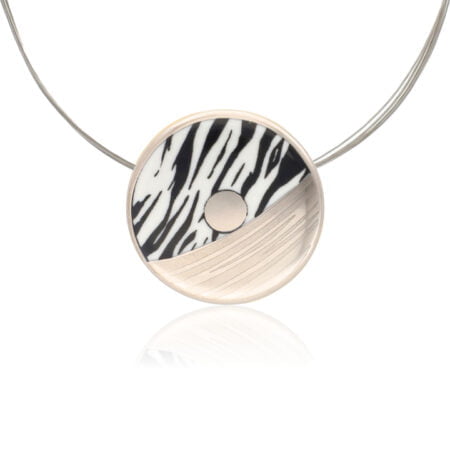 Zebra Mintás Finomporcelán Medál