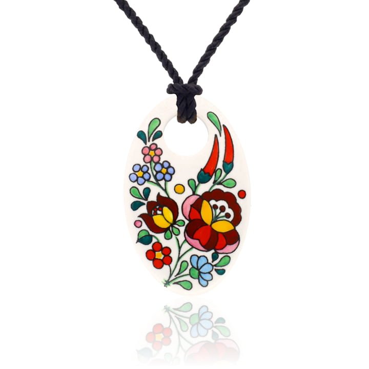 Tradicionális Kalocsai mintás Paprika füzér medál Tradicionális Kalocsai mintás Paprika füzér medál