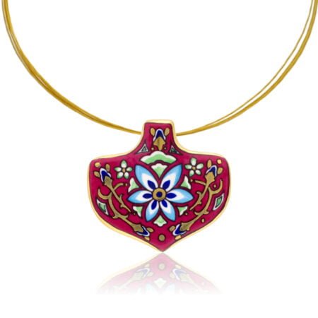 Pur-Pur Szecessziós Finomporcelán Medál (Nagy)