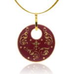 Barokk Pur-Pur Finomporcelán Medál