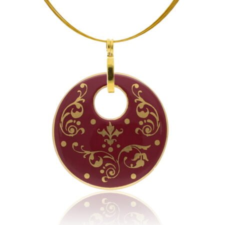 Barokk Pur-Pur Finomporcelán Medál