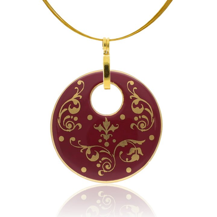 Barokk Pur-Pur Finomporcelán Medál Barokk Pur-Pur Finomporcelán Medál