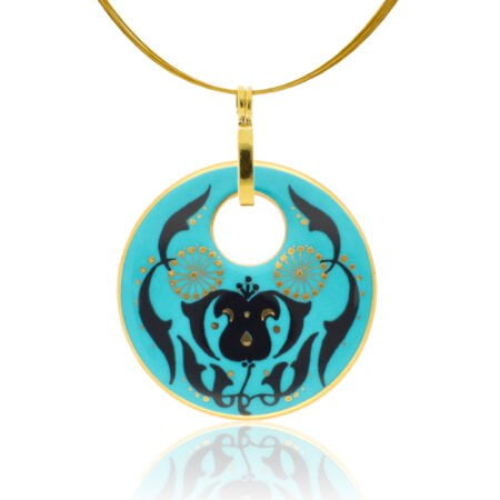 Infinity Mentazöld Finomporcelán Medál