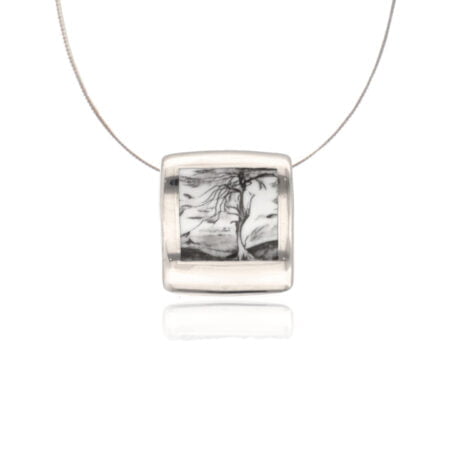 Csontváry Finomporcelán Platina Négyzetes Medál