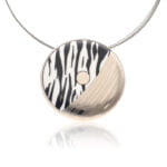 Zebra Mintás Finomporcelán Medál (Nagy)