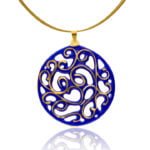 Aero Királykék&Arany Finomporcelán Medál (60mm)