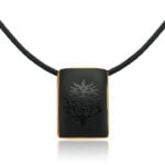 ZEMA Uniszex Életfa Fekete&Arany Finomporcelán medál