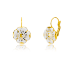 Nefelejcs Finomporcelán Arany Fülbevaló Akasztós