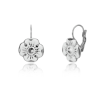 Nefelejcs Finomporcelán Platina Fülbevaló Akasztós