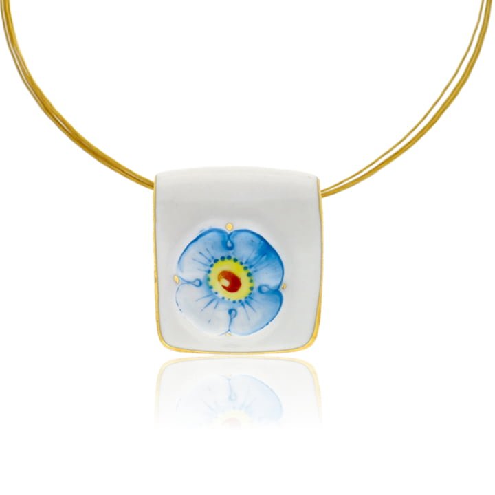 Nefelejcs Finomporcelán Medál Nefelejcs Finomporcelán Medál