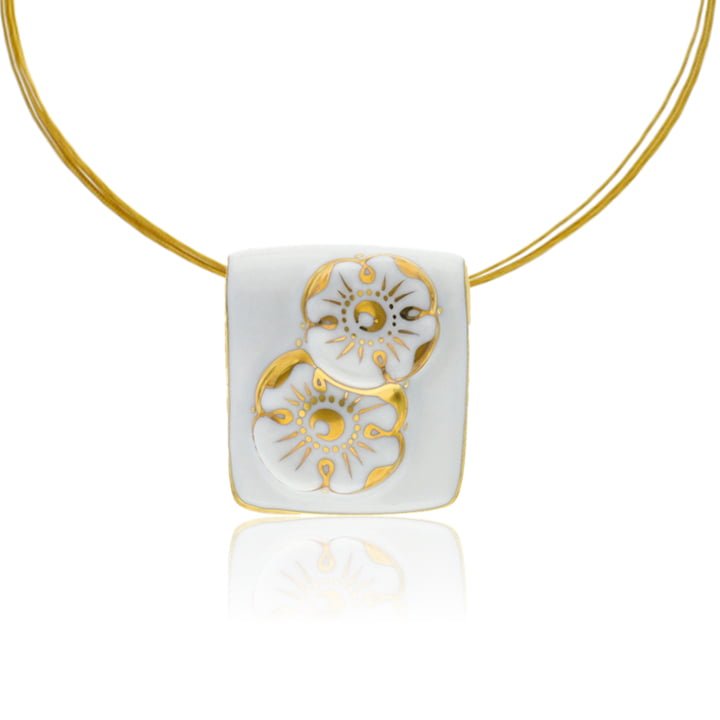 Nefelejcs Finomporcelán Arany Medál Dupla Virággal Nefelejcs Finomporcelán Arany Medál Dupla Virággal