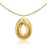 ZEMA Minimalista Arany kicsi csepp medál